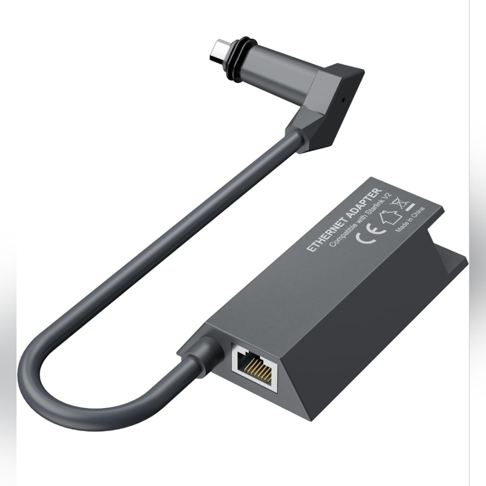 Starlink Ethernet Adapter for Actuated Gen 2 | RJ45 Gigabit Port | V2 Rectangle